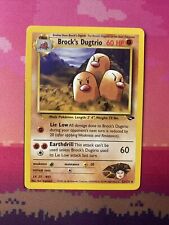 Pokemon Card Brock's Dugtrio Gym Challenge Rare 22/132 Near Mint picture