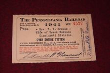1941 Pennsylvania Railroad Pass picture