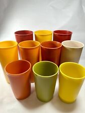Vintage Tupperware Cups Tumblers 70s Kitchen Colors Set of 10 picture