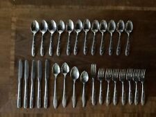 Vintage Mar-Crest Atomic Starburst Stainless Flatware USA Forks Spoons Lot Of 29 picture