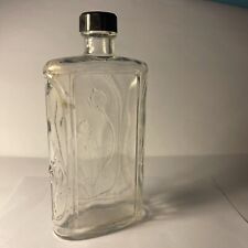 Vintage Glass Perfume Bottle With Embossed Rose Design picture