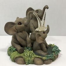 Elephant Figurines Hamilton Collection Splash Bath (1999) Vintage picture