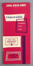 CAA CENTRAL AFRICAN AIRWAYS AIRLINE TIMETABLE FEBRUARY 1958 AFRICA picture