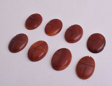 8 Egyptian Scarab-Hand Carved Egyptian Agate Scarab-Revival stone amulet picture