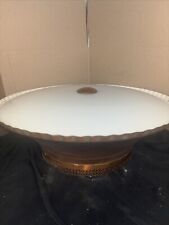 Vintage Mid Century Modern Flying Saucer-Ceiling Mounted Light Fixture-17” Wide picture