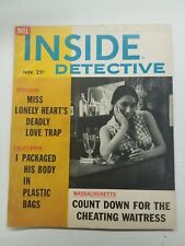 INSIDE DETECTIVE-NOV. 1961-BOMB-DEADLY TRAP-BODY IN BAGS-DOOMED-MURDERS G picture