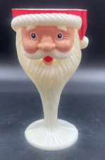 Vintage Hard Plastic Santa Christmas Goblet Stem Cup Easter Unlimited 7