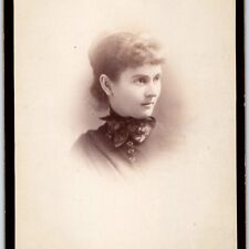 c1880s Portland, OR Adorable Young Lady Girl Woman Cabinet Card Photo Moore B15 picture