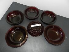 Vtg - Avon 1876 Cape Cod Ruby Red Collection Dessert Bowls (set of 6) picture