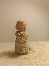 Vintage Enesco 1994 Memories of Yesterday Little Girl Bride Holding Bouquet Veil picture
