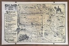 Rare Vintage Fort Davis Texas 1854-1891 Map Placemat Laminated Double Sided picture