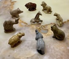 Wade Whimsies Red Rose Tea Wildlife Figurines Bison Fox Giraffe Lion Boar 9 Pcs picture