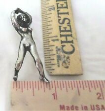 naked girl pin vintage collectible old biker vest lady woman chick pinback picture