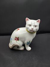 Metropolitan Museum of Art Ceramic Floral Painted Kitty Cat Figurine 5