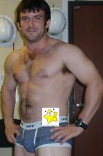 Muscular Gay Man Naked Hunk Beefcake Hot Male Cute Butt Vintage 4x6 Photo M103 picture