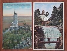 Two Postcards Cheyenne Canon Colorado Will Rodgers Shrine Upper Seven Falls picture