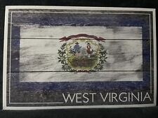 Lantern Press Postcard Rustic State Flag West Virginia picture