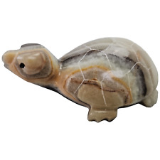 Hand Carved Turtle Stone Mineral Colorful 3.5