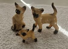 Siamese Cats Small  Vintage Plastic/Resin 3 Cats picture