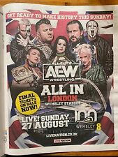 AEW All Elite Wrestling 2023 All In London Newspaper Advert Poster 14x11” WWE picture