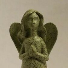 Serene Light Green Resin Praying Angel figurine. 2 7/8