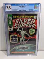silver surfer 1 cgc 7.5 marvel comics fantastic for stan lee kirby origin picture