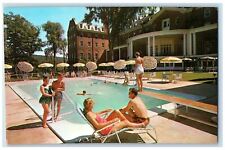 The Otesaga Heated Swimming Pool Scene Cooperstown New York NY Vintage Postcard picture