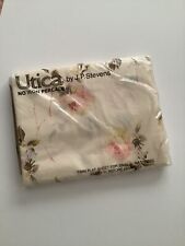 Utica by JP Stevens Vintage No Iron Percale Floral Twin Flat Sheet NOS picture
