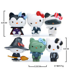 6pcs/set Cute Hello Kitty Figures Toy Figurine Cake Toppers Halloweed PVC Doll picture