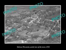 OLD 8x6 HISTORIC PHOTO OF MELROSE WISCONSIN AERIAL VIEW OF THE TOWN c1950 picture