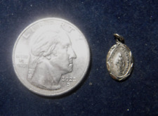 Tiny Vintage Catholic Miraculous Medal, Sterling Silver picture