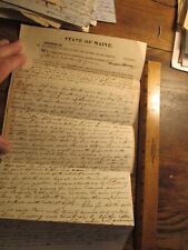 Antique Ephemera 1830 Paris Maine Oxford County Legal Document Levi Berry picture