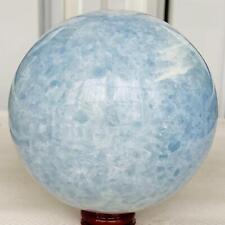 2640g Natural Blue Celestite Crystal Sphere Ball Healing Madagascar picture