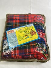 Vintage Rec-Robe Plaid Throw Blanket 50