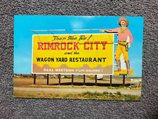 Rimrock City Billboard Postcard Odessa TX Texas Wagon Yard Restaurant picture