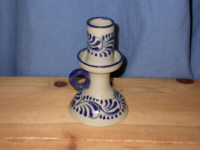 traditional Puebla Mexico Pottery CANDLE HOLDER ** A.T. Talavera 