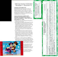 Disney 1999 Cast Holiday Celebration Partial Ticket Kit, Mickey, Minnie Skating picture