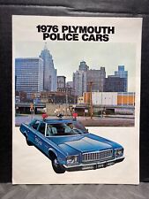 ORIGINAL DEALER VINTAGE BROCHURE 1976 PLYMOUTH POLICE CARS THE FULL LINE picture