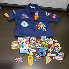 Vtg Official Shirt Blue Boycotts Of America Sz 10 with 30+ Patches picture