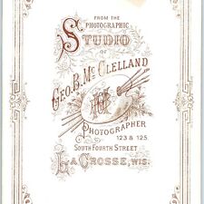 c1880s La Crosse, Wis Cute Young Lady Cabinet Card Photo Geo B McClelland B18 picture