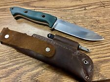 Lightly Used Benchmade BUSHCRAFTER Discontinued GREEN S30V Fixed Blade Sibert picture