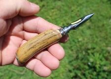 BGCK&T Vintage Steel & Stag Small Self-Defence Spike with Leather Pocket Sheath picture