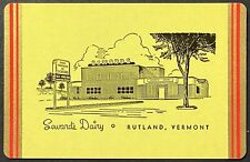 Sewards Dairy Rutland Vermont Vintage Single Swap Playing Card Queen Hearts picture