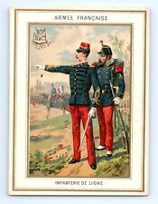 French Army Infantry Uniforms Saint-Cyr Trade Card Officers VTG Ad Marshals picture