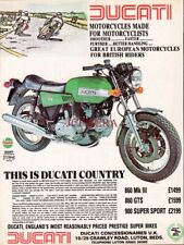 DUCATI Range of Motor Cycles ADVERT Original Vintage 1977 Print Ad 690/37 picture