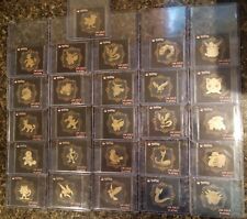 26 Pokémon 24k Gold Plated Stickers Officially Licensed And Gradeable  picture