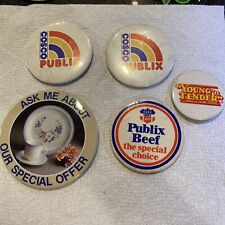 vintage Publix button Pin badges Lot picture