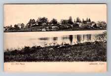 Lakeside CT-Connecticut, Old Mill Pond, Antique Vintage Souvenir Postcard picture