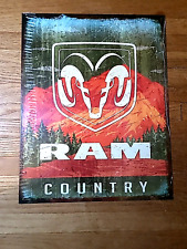 Dodge Ram Truck Country metal sign. Licensed 12 1/2x16