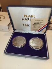 Pearl Harbor Official 65th Anniversary Commemorative Medallions in Original Box  picture